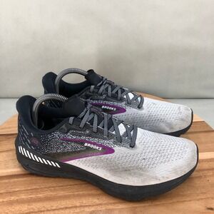 Brooks Launch GTS 10 Running Shoes Womens Size 10.5 Wide Gray Purple Athletic